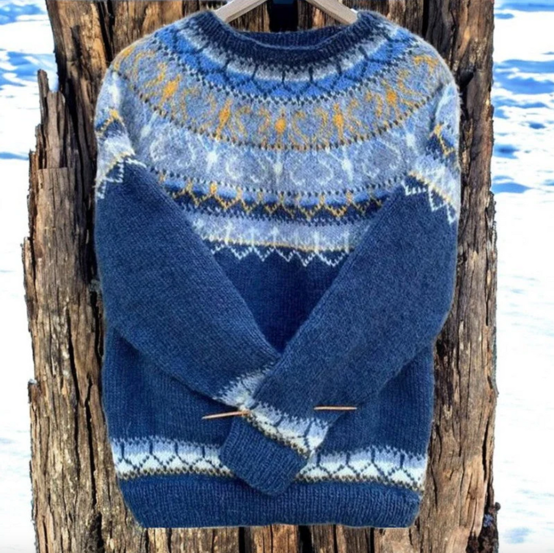 Bella Stride| Naeve- Blue Knit Sweater