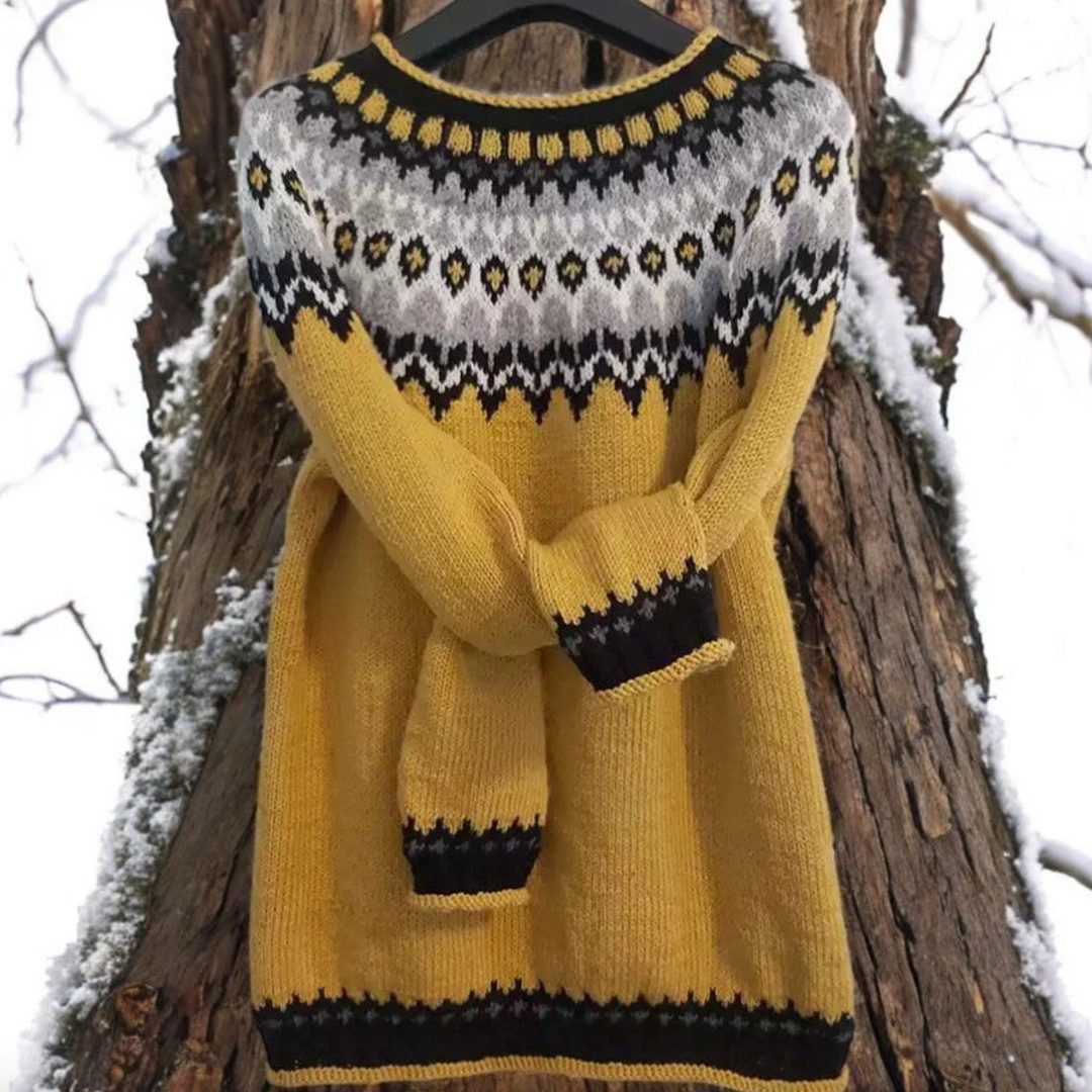 Bella Stride| Ellie- Jacquard Knit Sweater