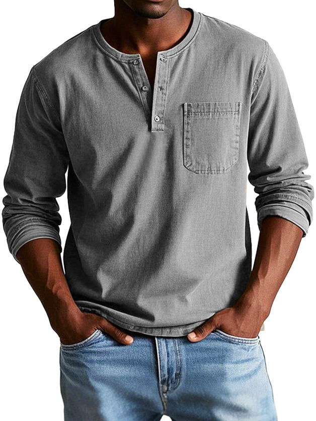 Elijah Vintage Henley Shirt