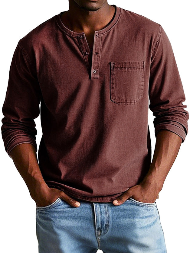 Elijah Vintage Henley Shirt