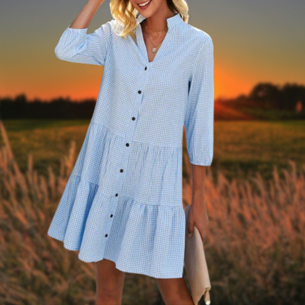 Bella Stride| Elegant Blue Dress