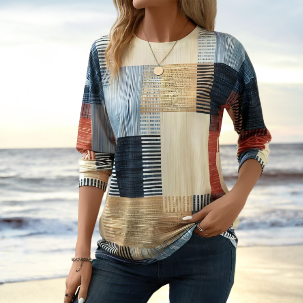 Bella Stride| Colourful Round Neck T-Shirt