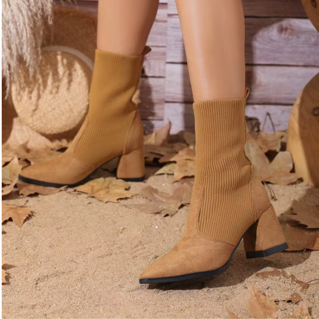 Avalance™| Harlow Knitted Leather Boots