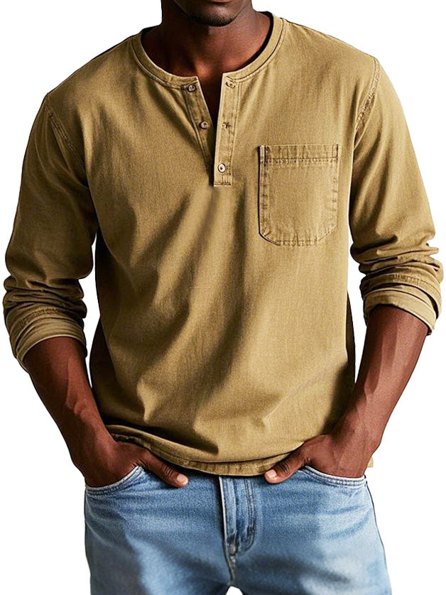 Elijah Vintage Henley Shirt