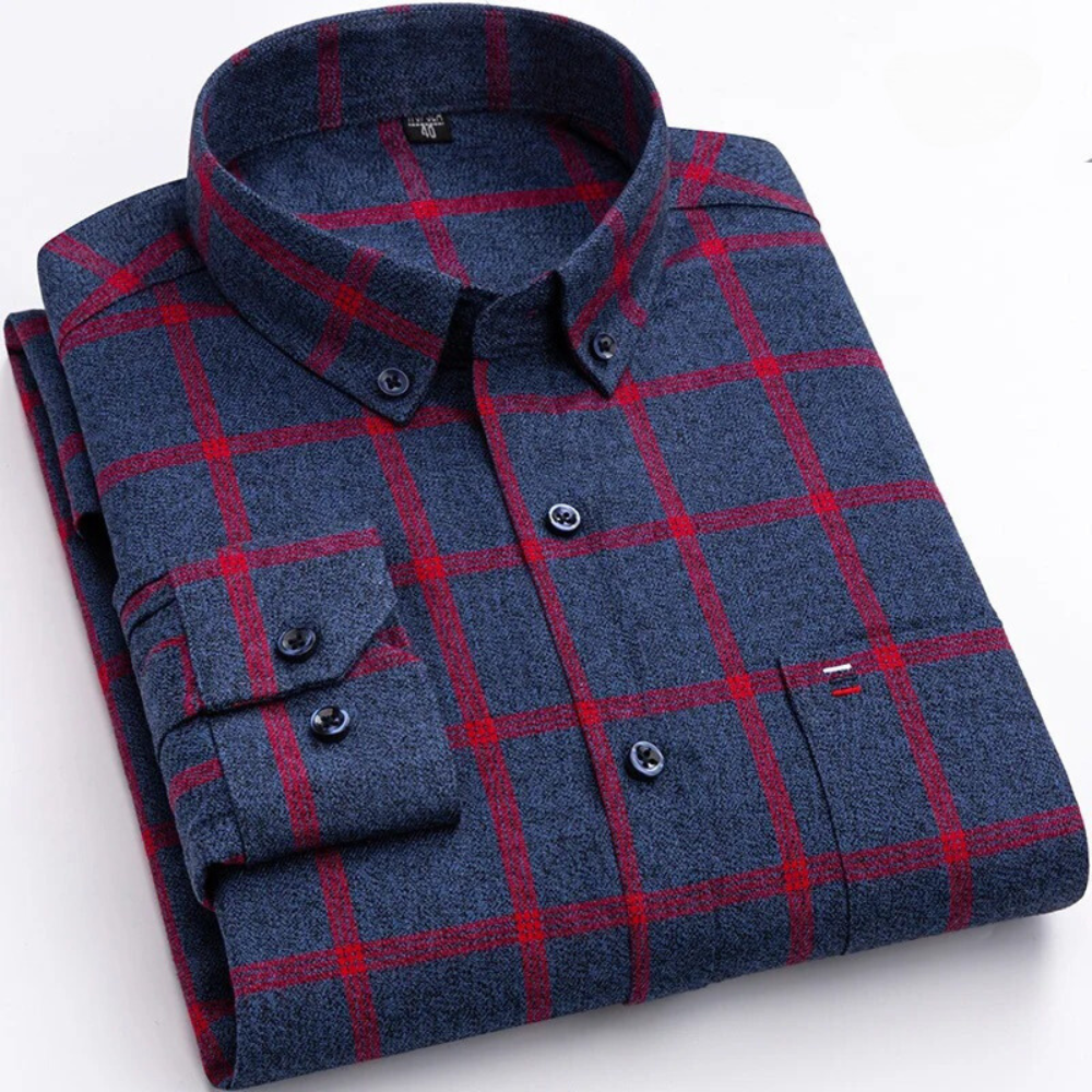 Liam | Stylish Checkered Button-Down Shirt