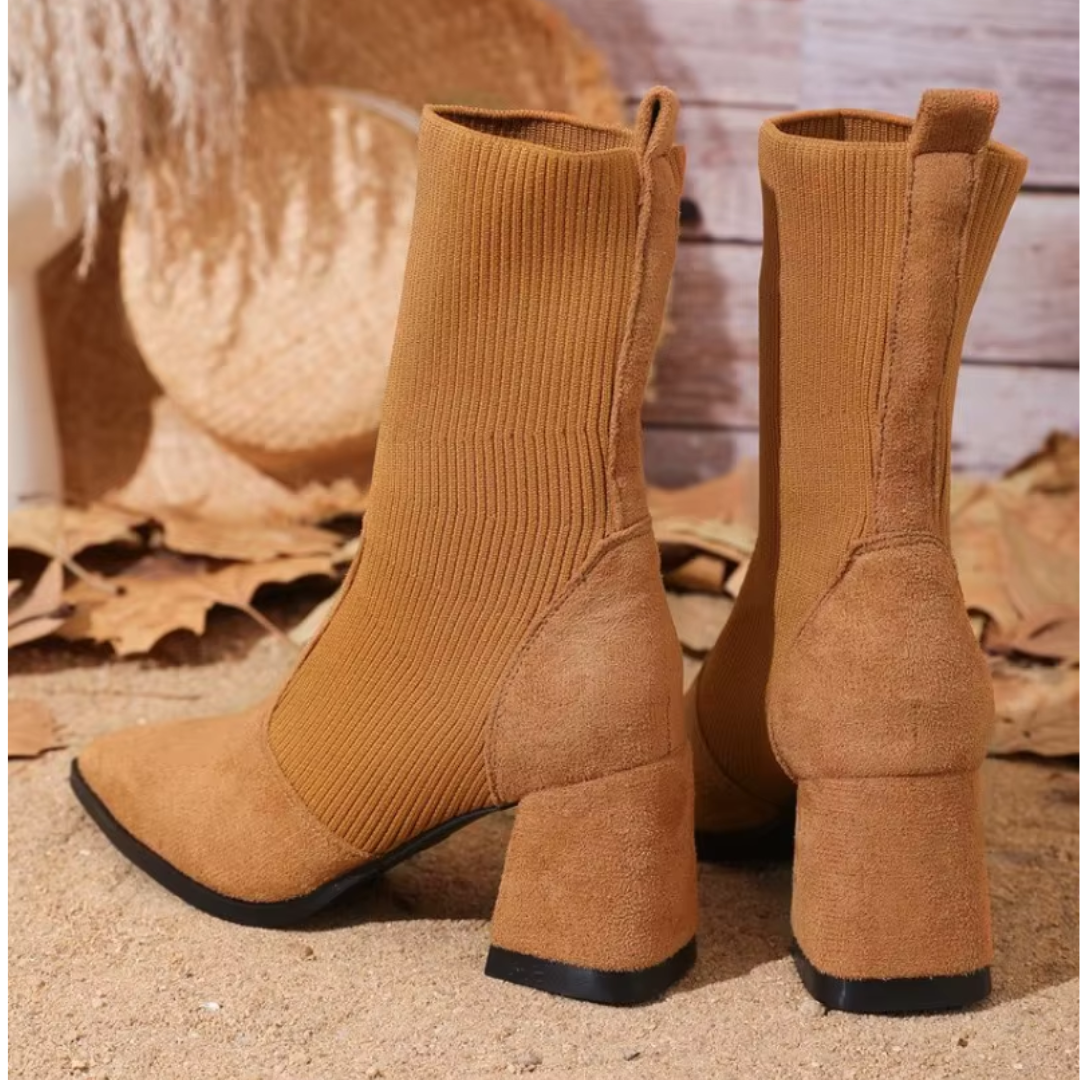 Avalance™| Harlow Knitted Leather Boots