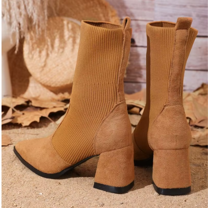 Avalance™| Harlow Knitted Leather Boots