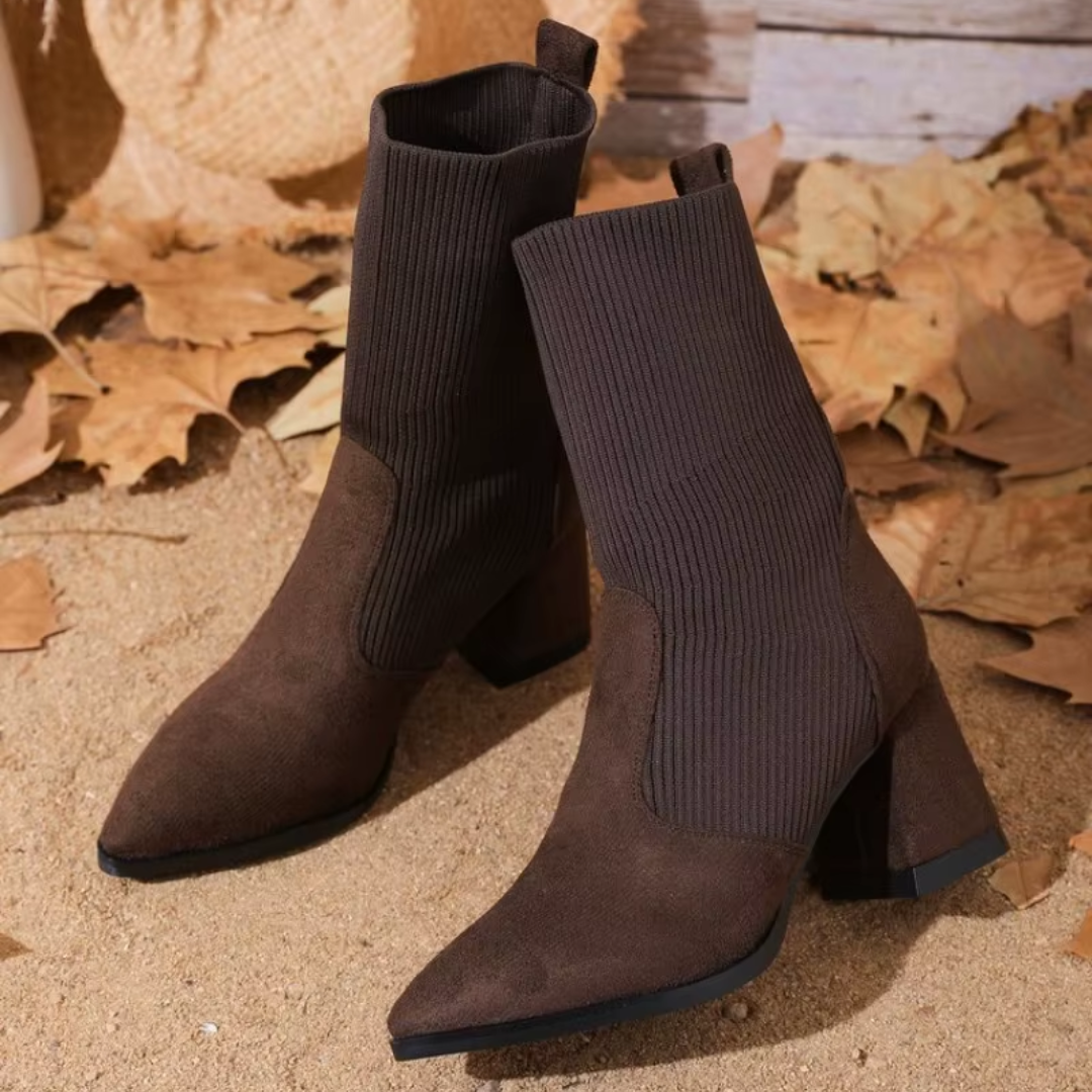 Avalance™| Harlow Knitted Leather Boots