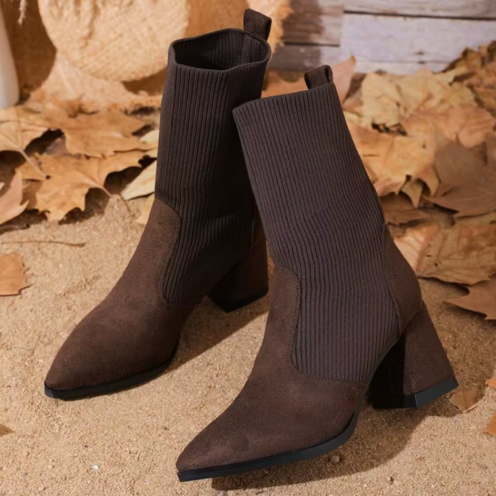 Avalance™| Harlow Knitted Leather Boots