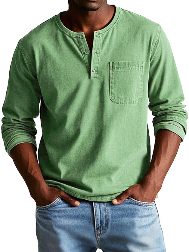 Elijah Vintage Henley Shirt