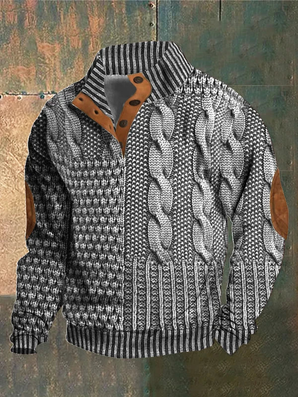 Shauny | Patterned Cozy Knit Sweater For Men