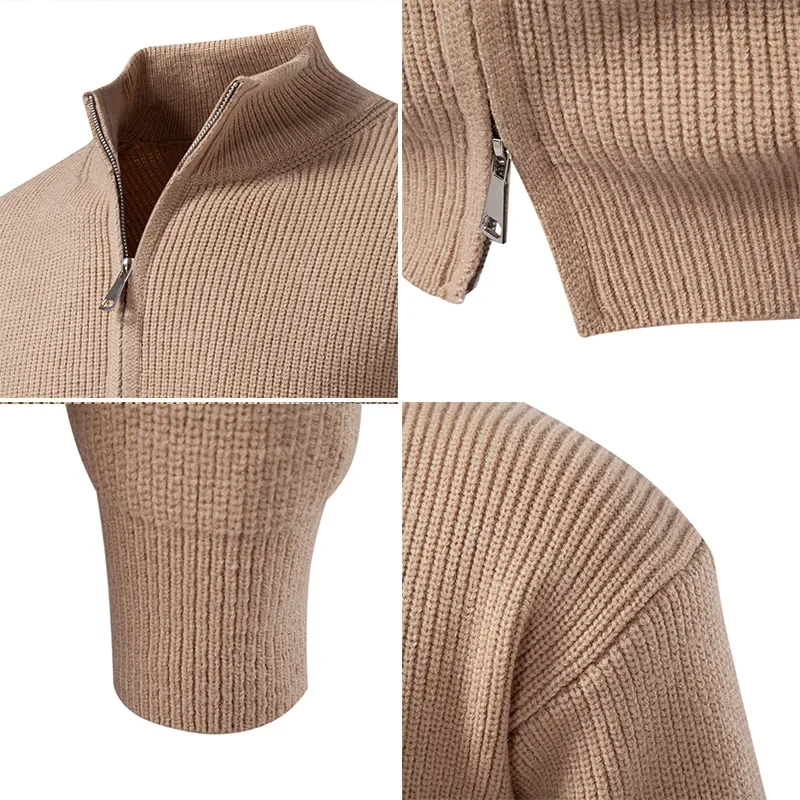 Calvin - Men's Knitted Zip-Up Cardigan