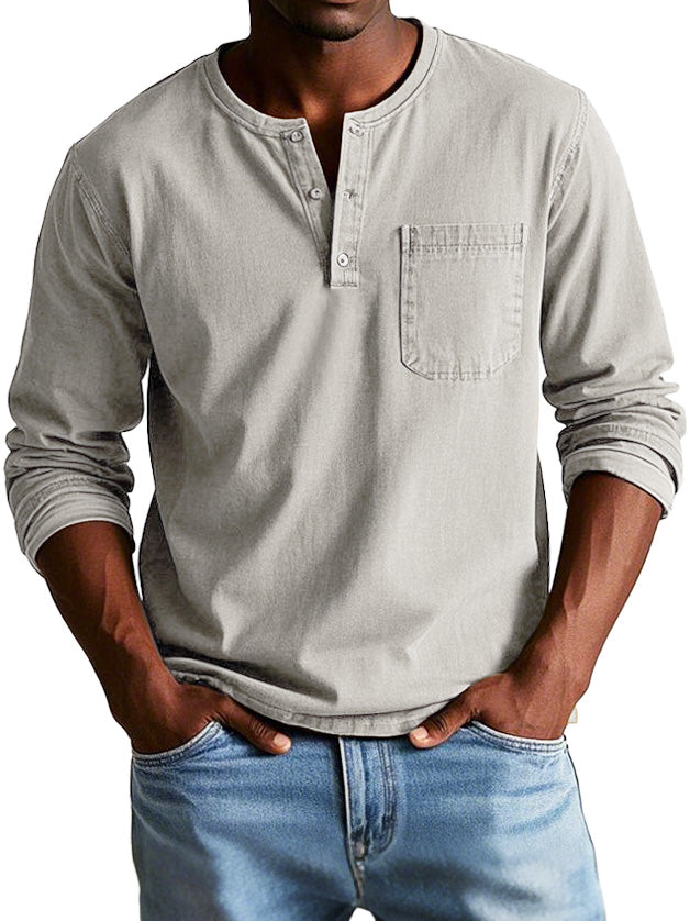 Elijah Vintage Henley Shirt