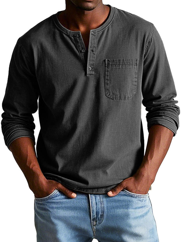 Elijah Vintage Henley Shirt