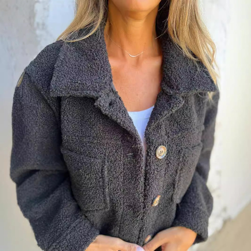 Elegant Lapel Wool Coat