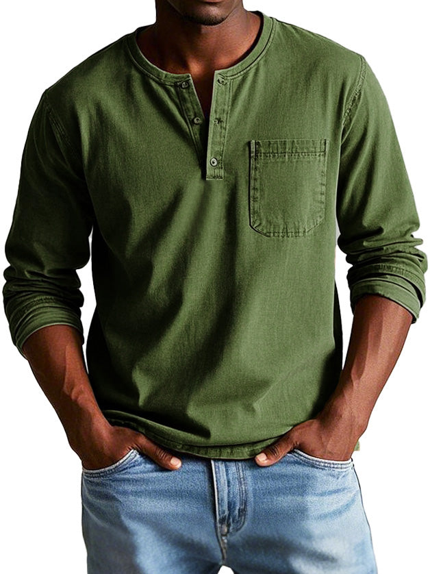 Elijah Vintage Henley Shirt