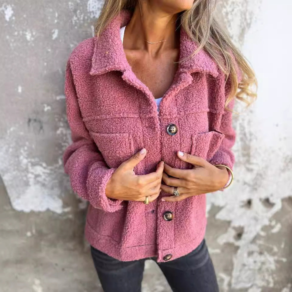 Elegant Lapel Wool Coat