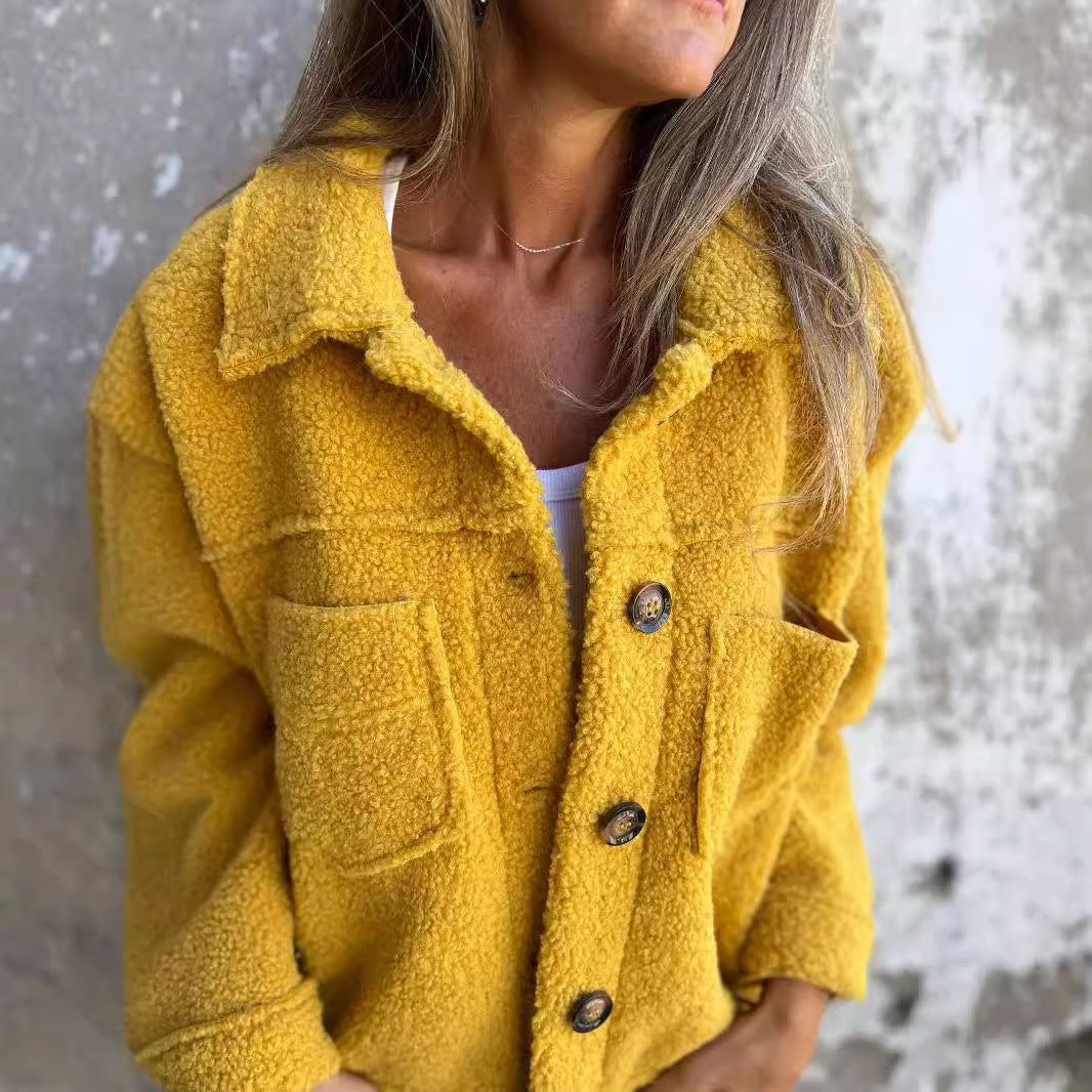 Elegant Lapel Wool Coat