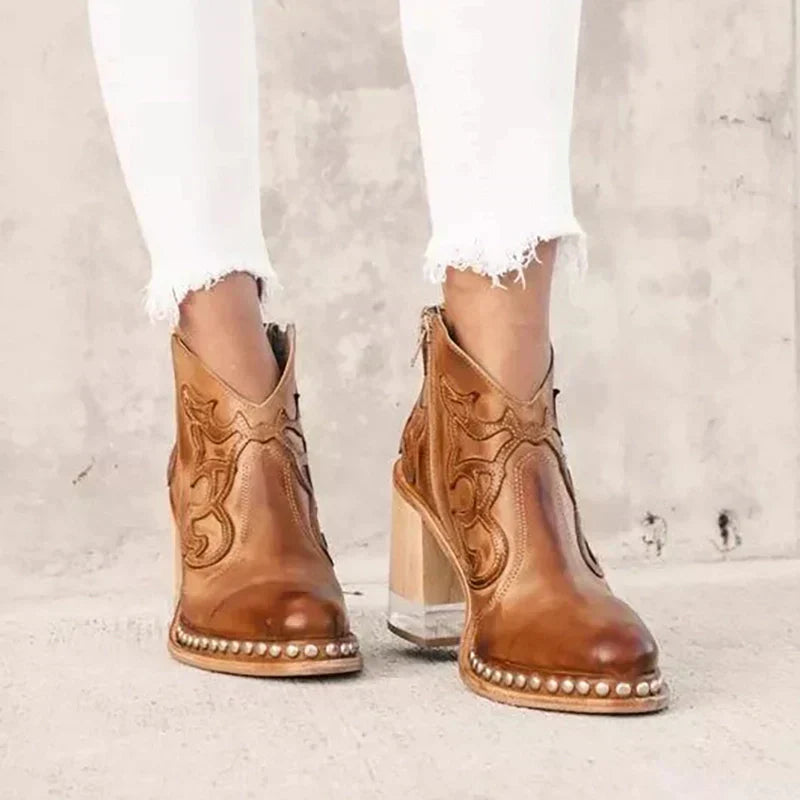 Jessica™ -  Norwich Embroidered Leather Boots