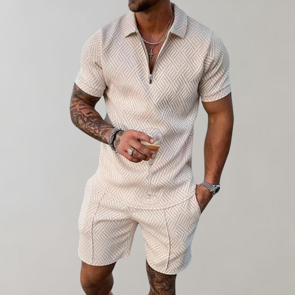 Lachlan | Stylish Men's Zipper Polo Set