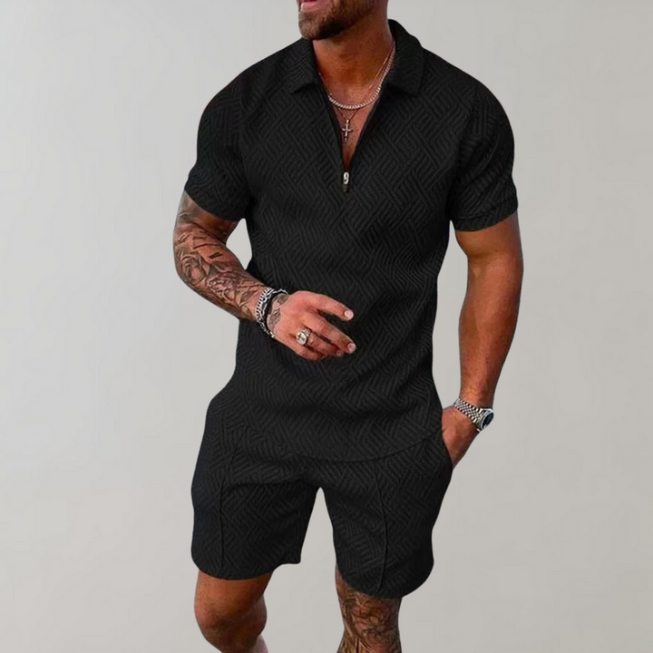Lachlan | Stylish Men's Zipper Polo Set