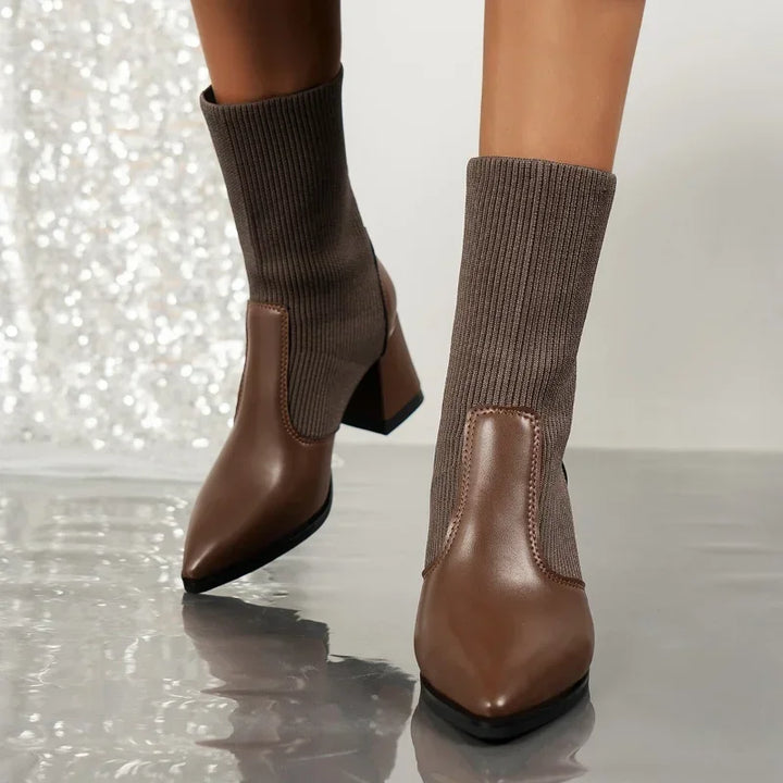 Avalance™| Harlow Knitted Leather Boots