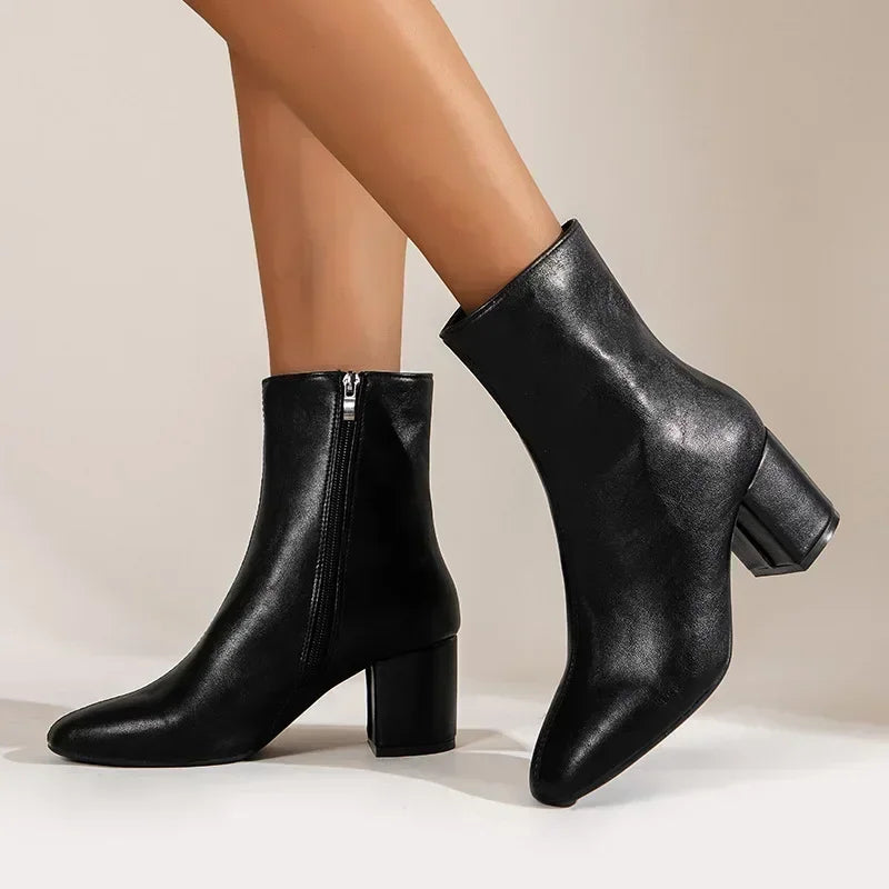 Avalance™| Liana Leather Ankle Boots