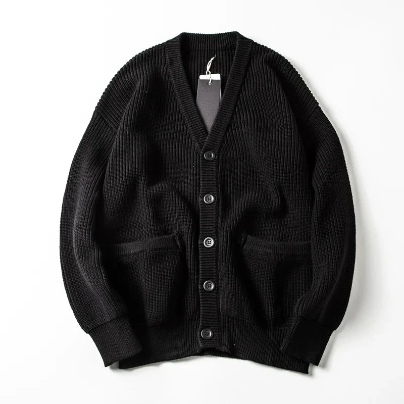 Watin Vintage Japanese Style V-Neck Cardigan