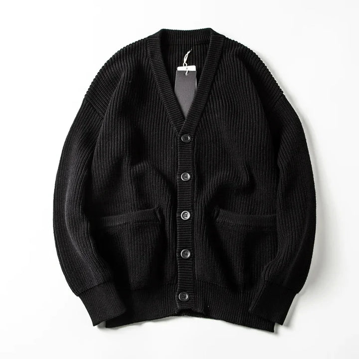 Watin Vintage Japanese Style V-Neck Cardigan