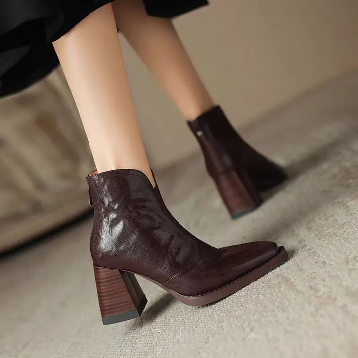 Avalance™| Everly Leather Ankle Boots