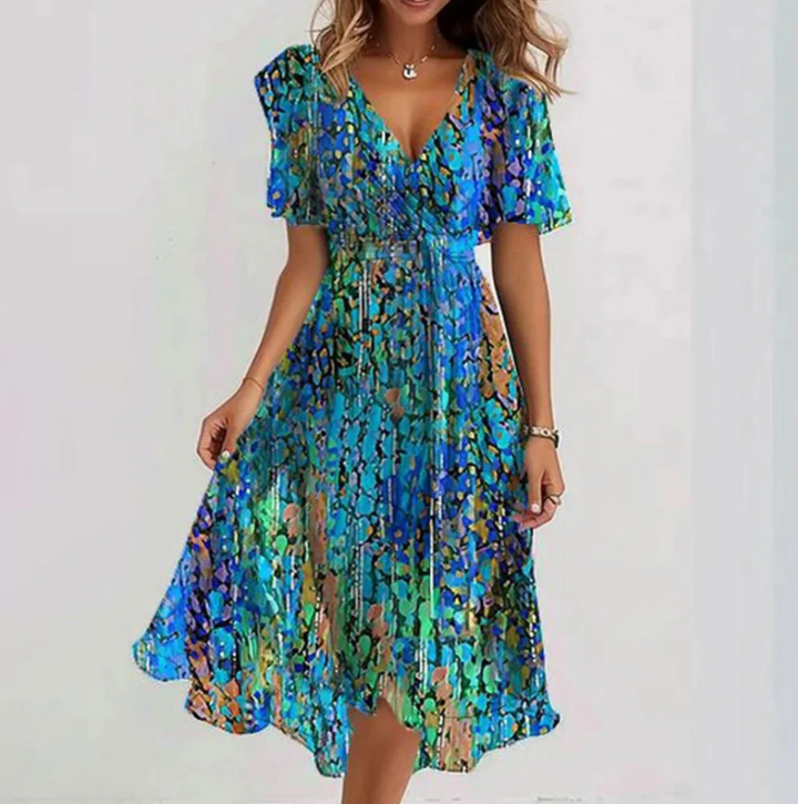 Bella Stride| Elegant short sleeve dress