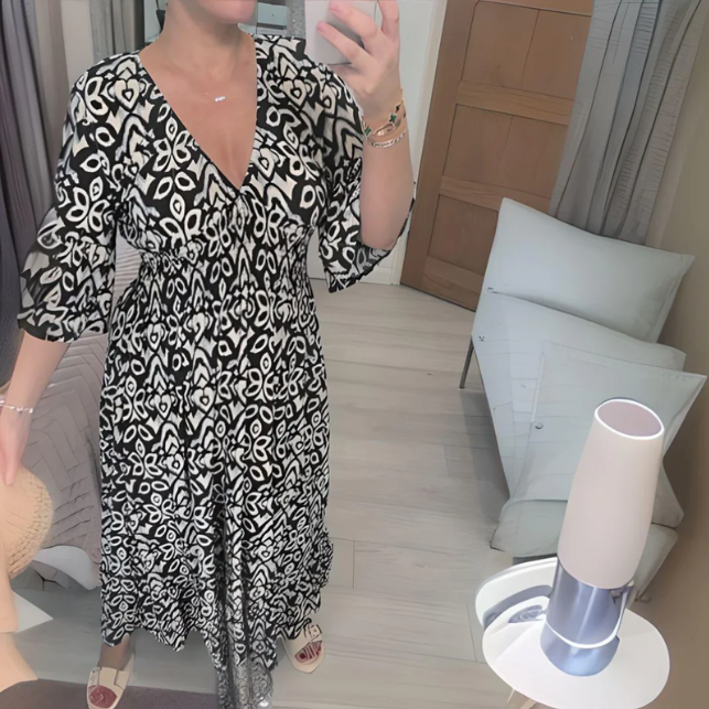 Bella Stride| Isabella™ - Boho Printed Dress