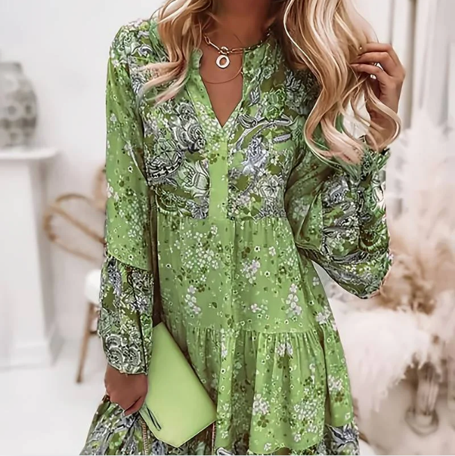 Bella Stride| Ashley™ - Printed Boho Dress