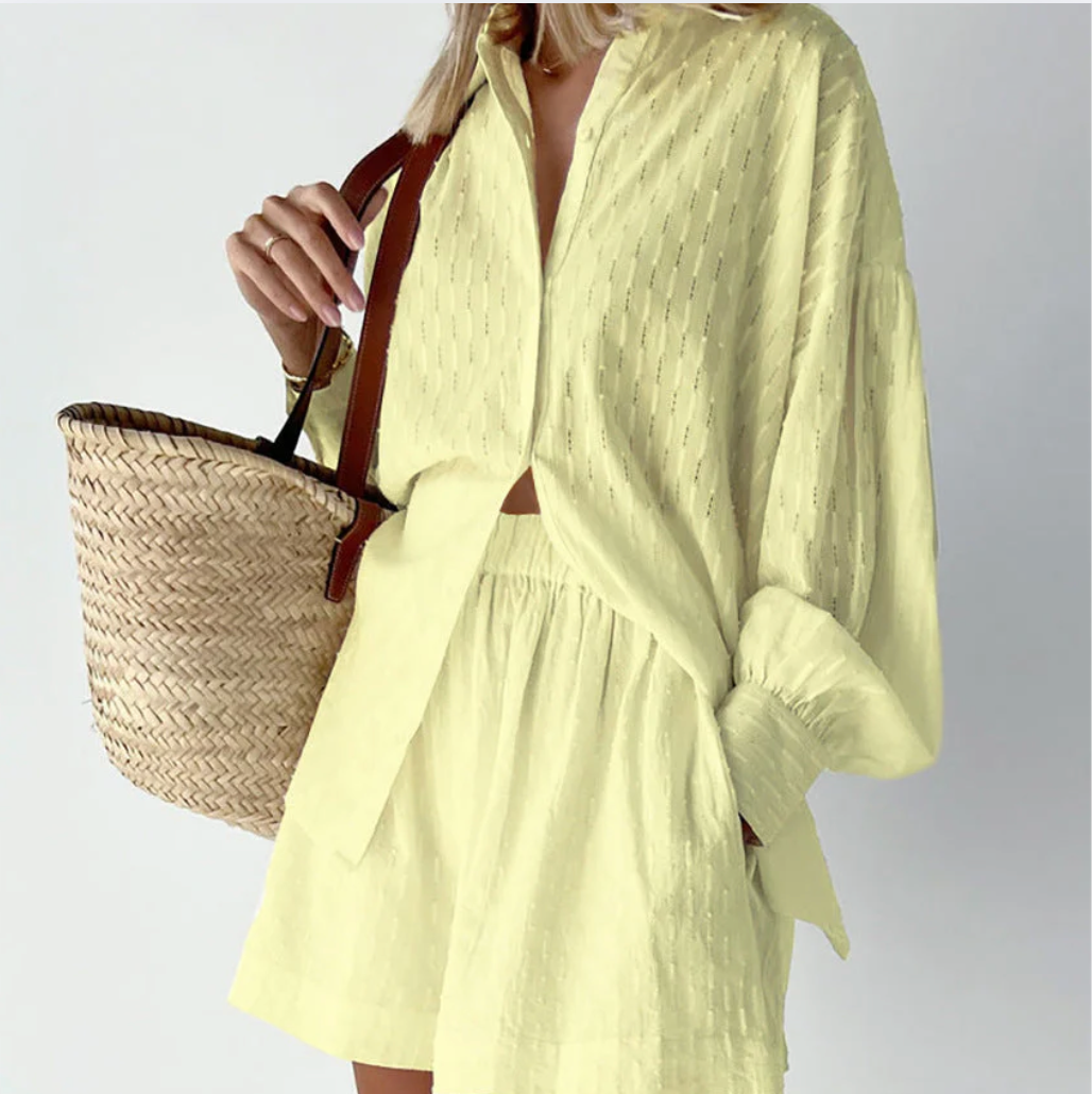 Bella Stride| Elizabeth™ - Breezy Shirt and Shorts Set