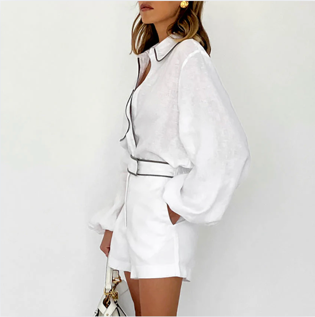 Bella Stride| Marian™ - Belted Button-Up Set