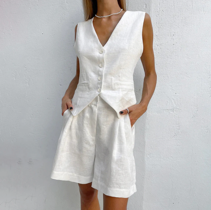 Bella Stride| Ayessa™ - Tailored Vest and Shorts Set