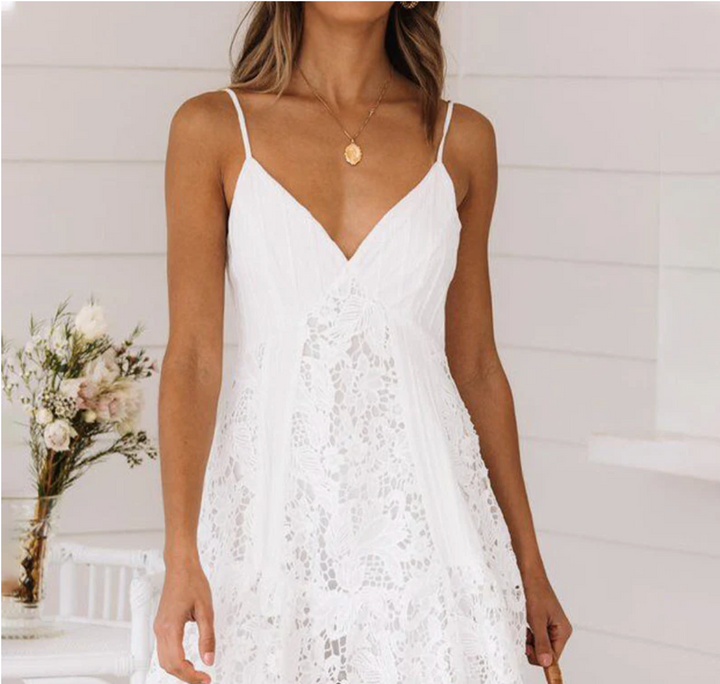 Bella Stride| Thalia™ - Lace-Trimmed Summer Dress