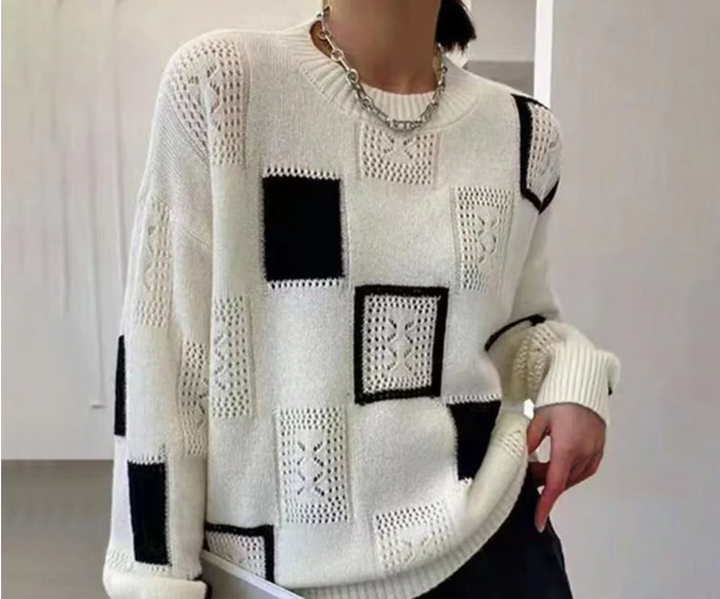 Bella Stride| Clarisse™ - Relaxed Geometric Pullover