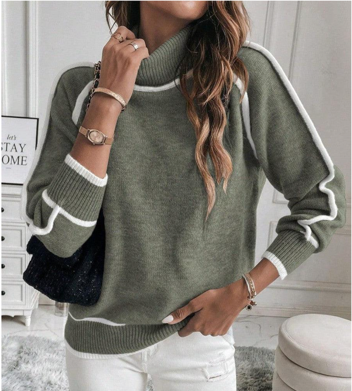 Bella Stride| Ivanie™ - Chic Turtleneck Pullover