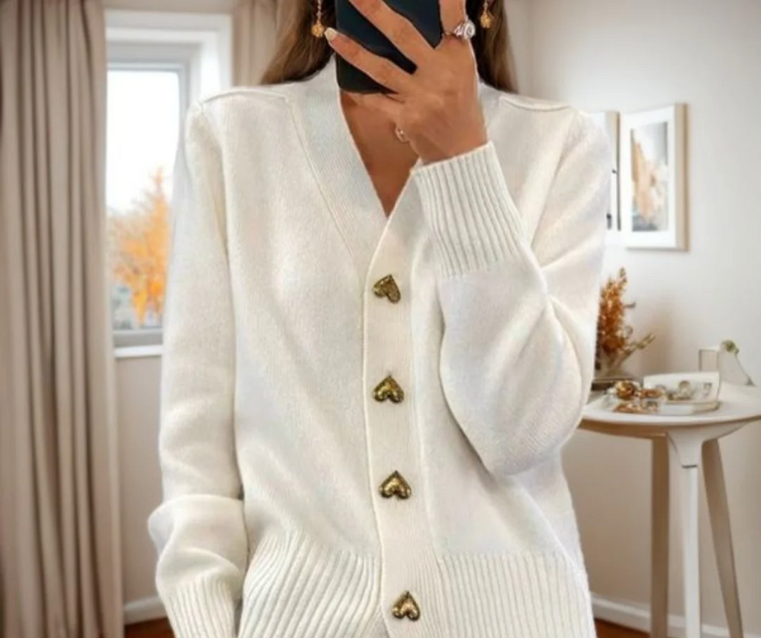 Bella Stride| Zia™ - Heart Button Cardigan