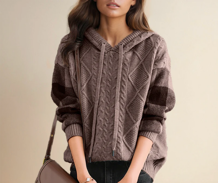 Bella Stride| Valeria™ - Stylish Cable Knit Sweater
