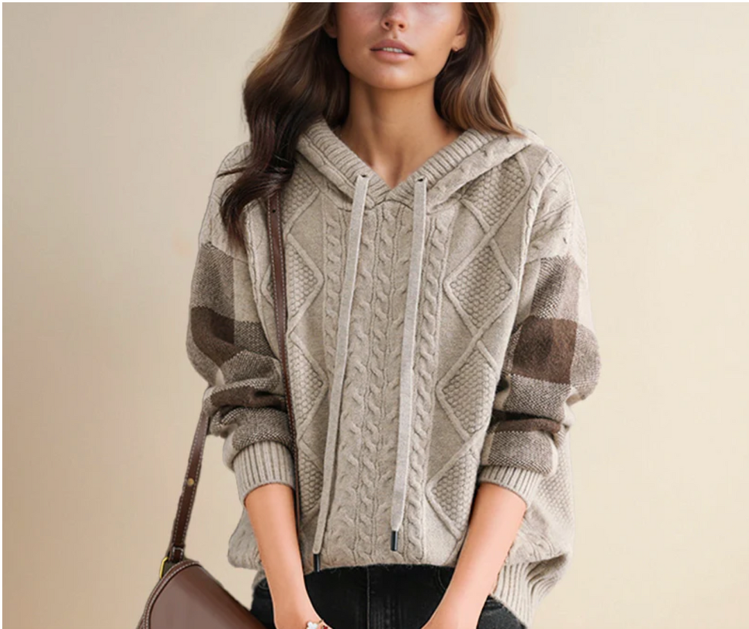 Bella Stride| Valeria™ - Stylish Cable Knit Sweater