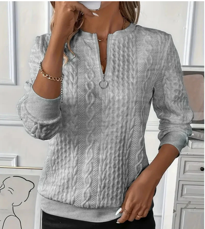 Bella Stride| Elysha™ - Textured Quarter-Zip Pullover