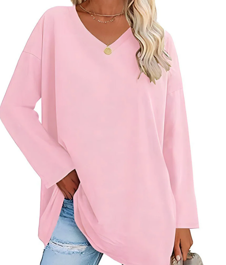 Bella Stride| Alicia™ - Relaxed V-Neck Sweater