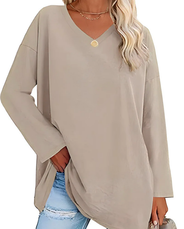 Bella Stride| Alicia™ - Relaxed V-Neck Sweater