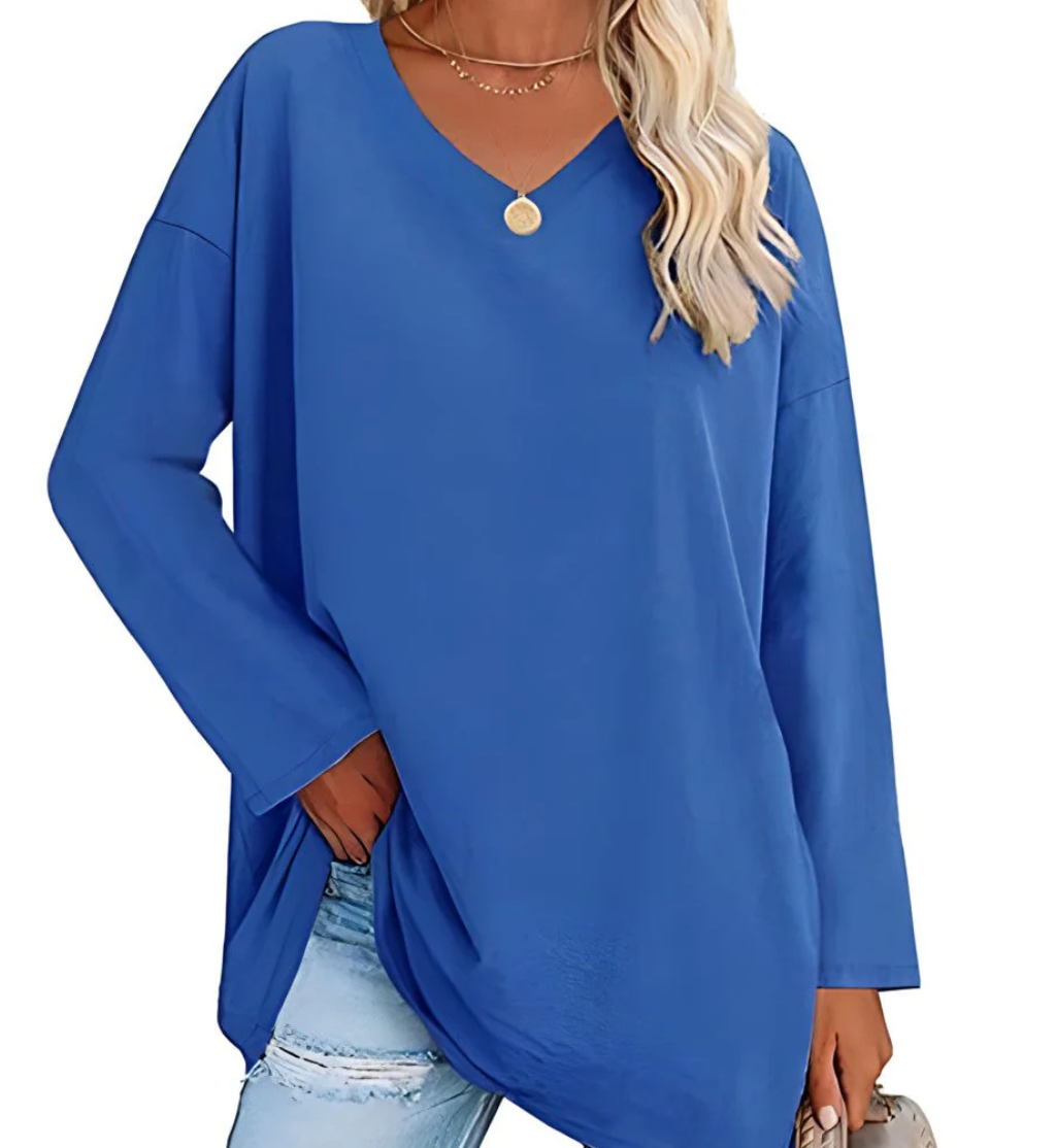 Bella Stride| Alicia™ - Relaxed V-Neck Sweater
