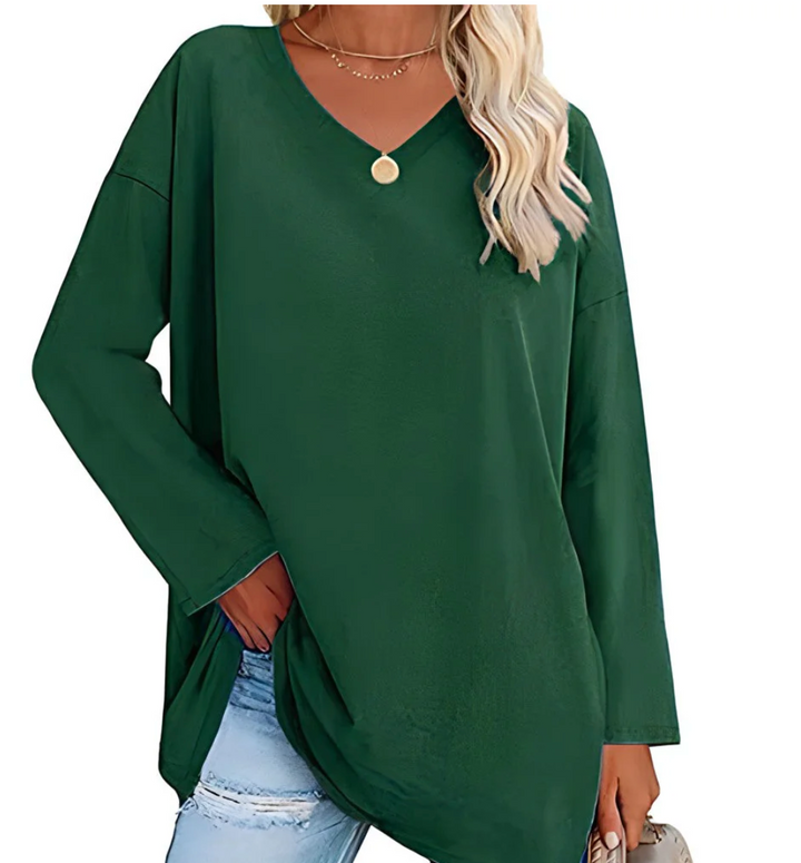 Bella Stride| Alicia™ - Relaxed V-Neck Sweater