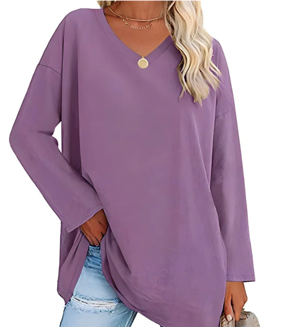 Bella Stride| Alicia™ - Relaxed V-Neck Sweater