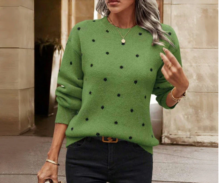 Solea- Comfy Dotted Sweater