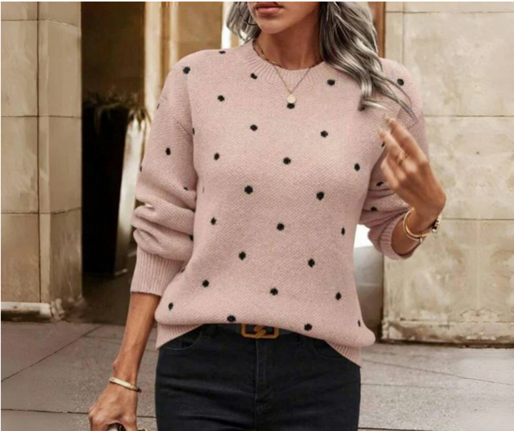 Solea- Comfy Dotted Sweater